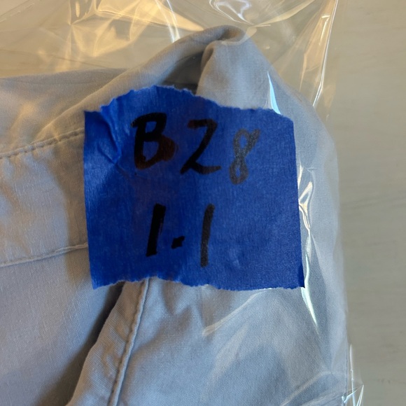 Free People Hooked On You button up blouse, blue glacier, women’s size XL. - Picture 8 of 8